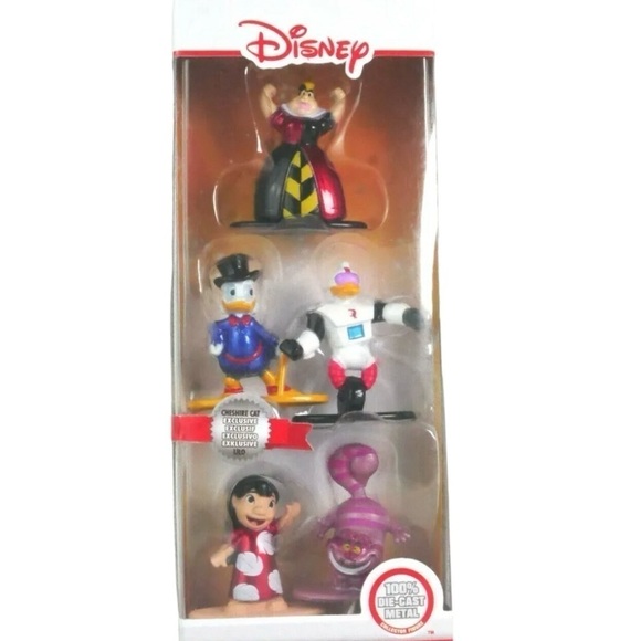 Disney 5 Pack Figure Collectors Set Die Cast Lilo Scrooge Gizmoduck Cheshire Cat - Picture 1 of 6
